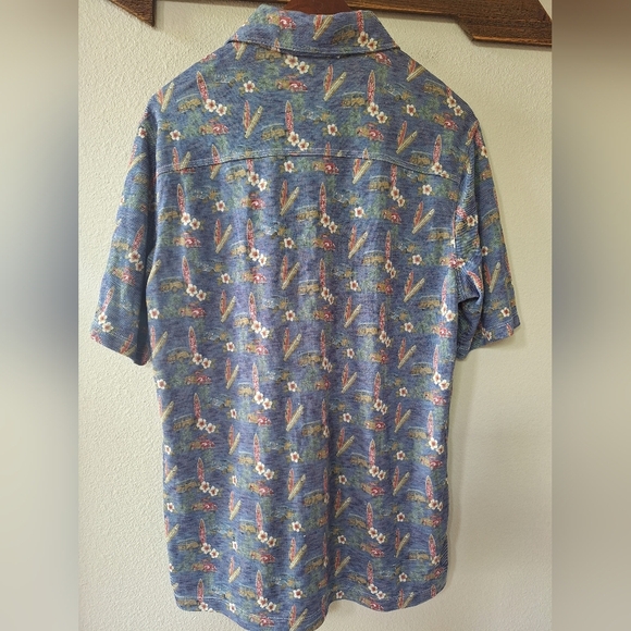 Johnston Murphy Vintage Slub Polo Surf Board Collared Short Sleeve Mens Size M - Picture 6 of 6
